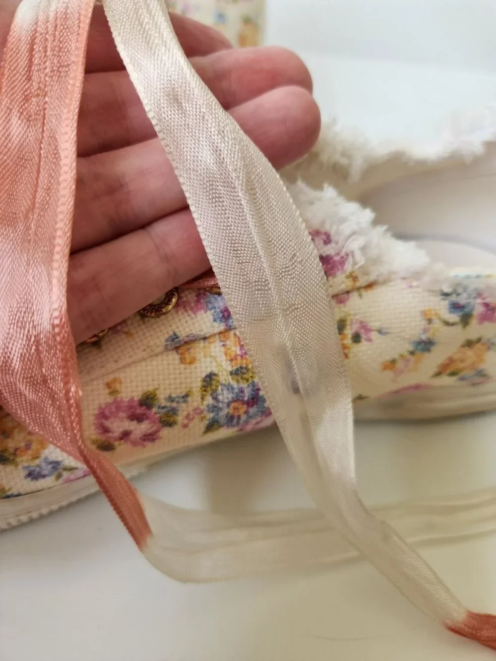 Superga x LoveShackFancy 2750 Flower Fringe Sneakers Coquette Romantic Whimsical - Picture 8 of 16